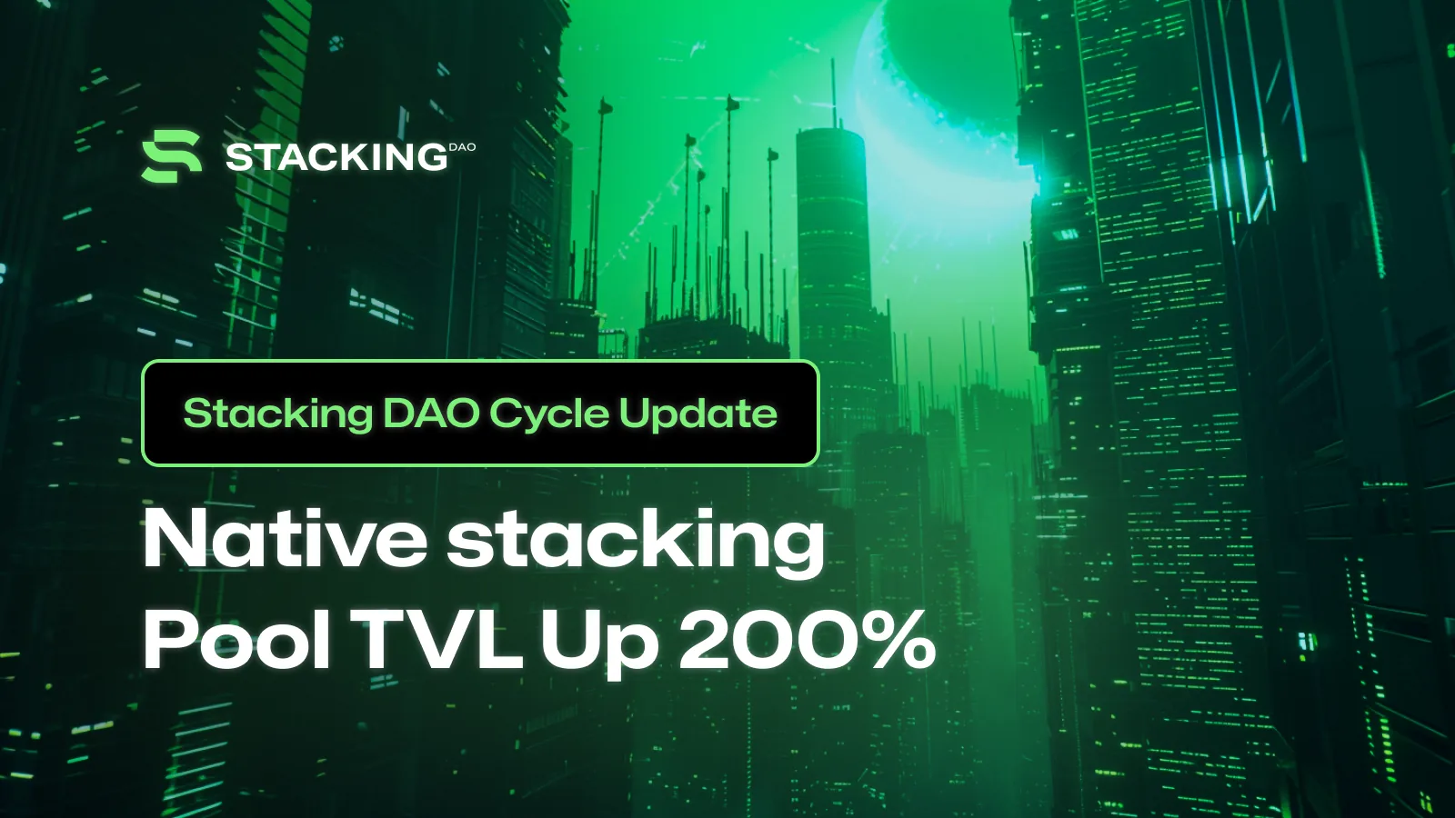 Stacking DAO Cycle Update: Native stacking Pool TVL Up 200%